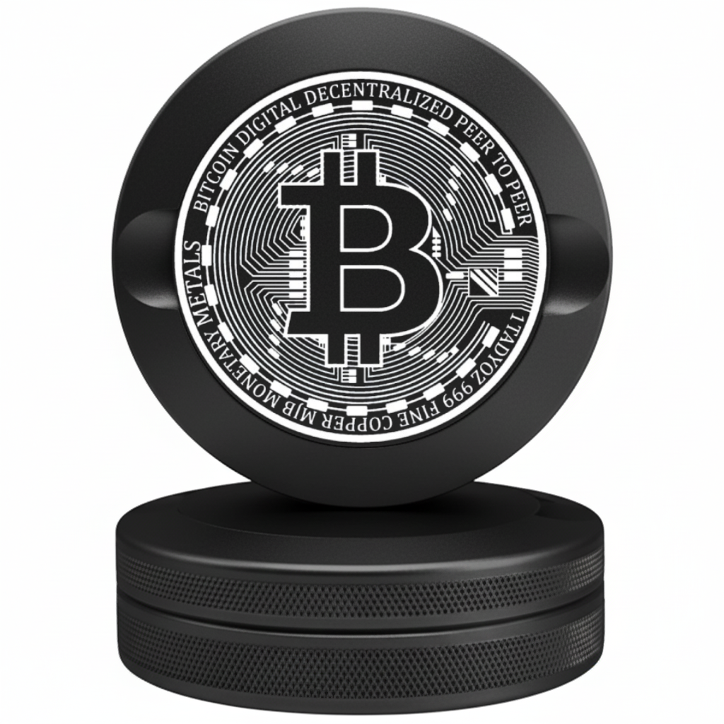 Bitcoin Edition Black Metal Pouch Can for Crypto Investors - Premium CNC Aluminum Fits Zyn