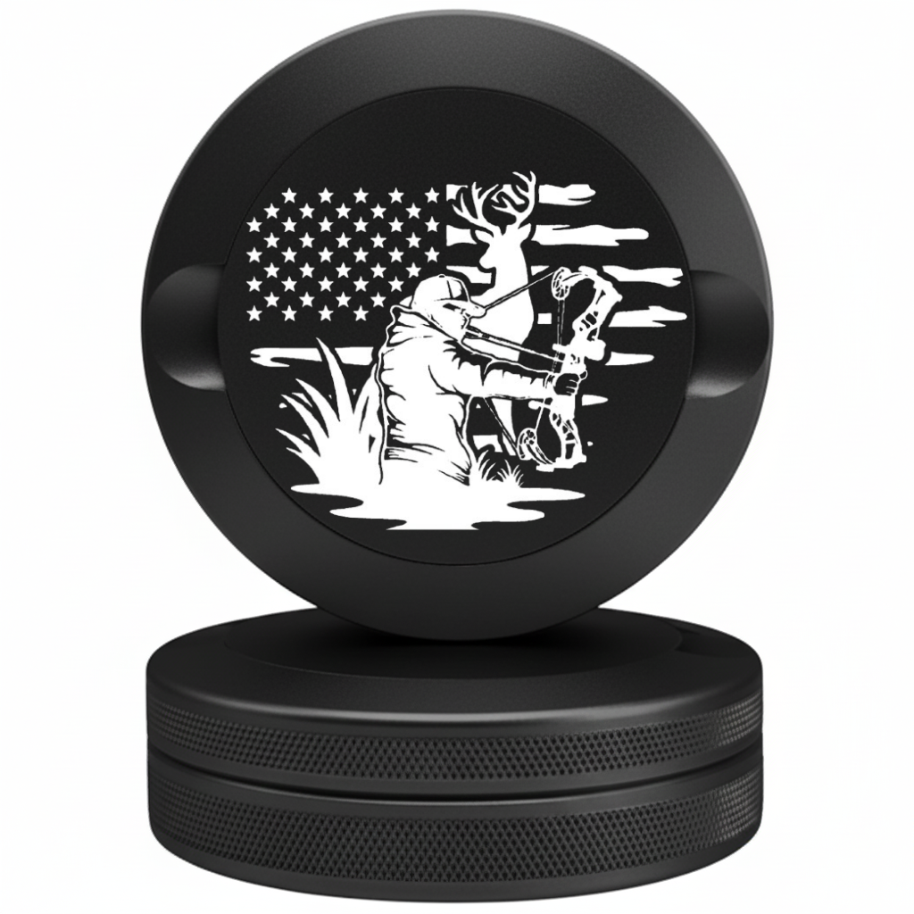 Tactical Black Metal Pouch Tin with Hunter Outdoors Design - Rugged Snus Case Compatible with Zyn