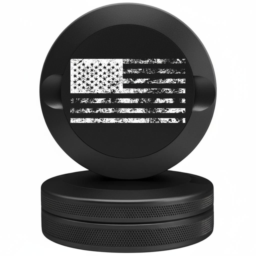Patriotic Black Metal Pouch Tin with American Flag Design - Tactical Snus Case Fits Zyn
