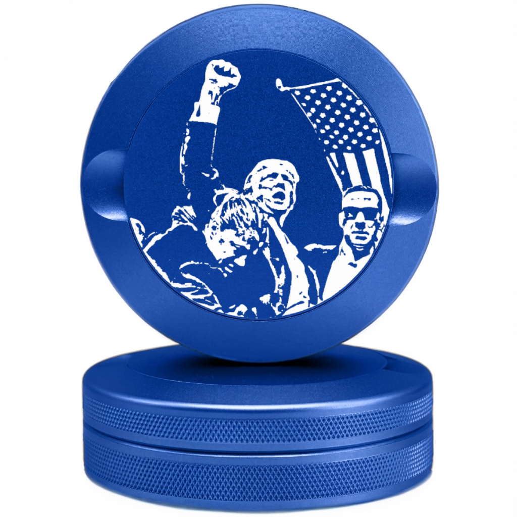 Trump Collector's Series Blue Metal Pouch Can - Premium Laser Engraved Tin Fits Zyn