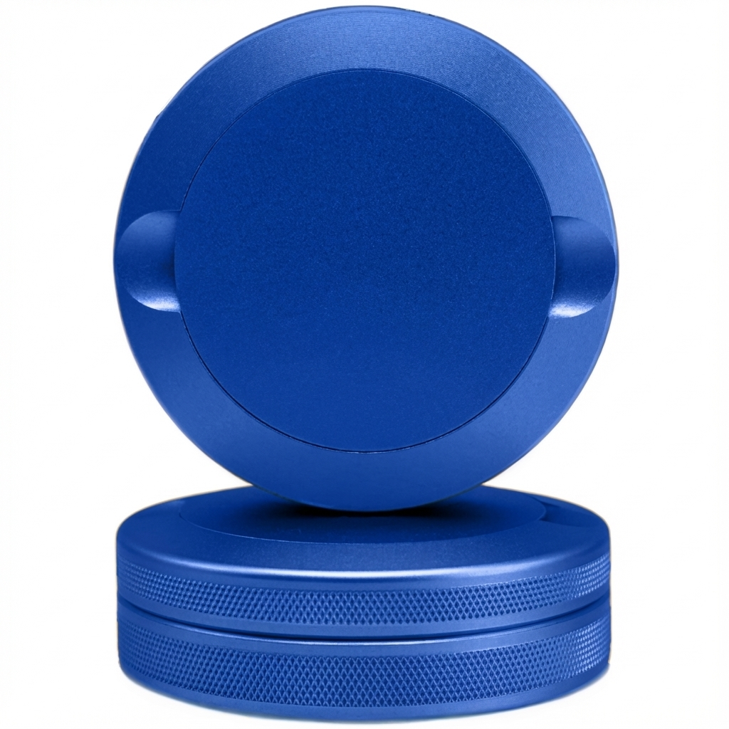 Minimalist Blank Blue Metal Pouch Tin - Stealth Premium CNC Aluminum Case Fits Zyn