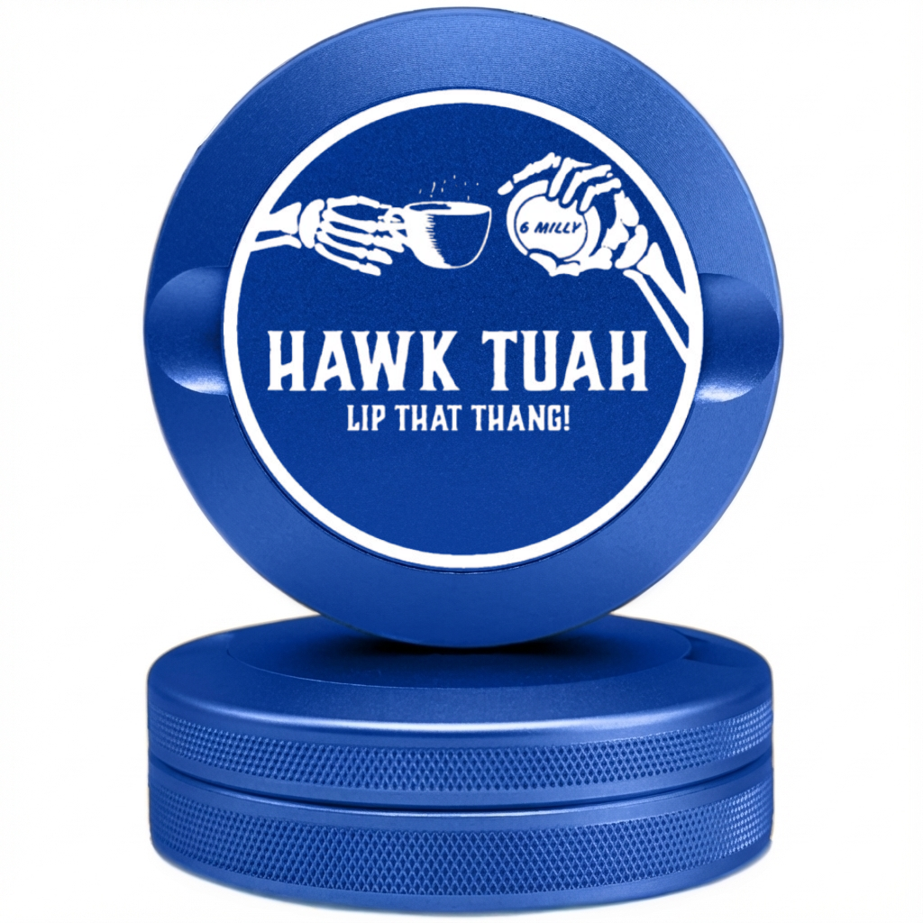 Coffee Enthusiast Blue Metal Pouch Tin with Bean Design - Premium Snus Case Compatible with Zyn