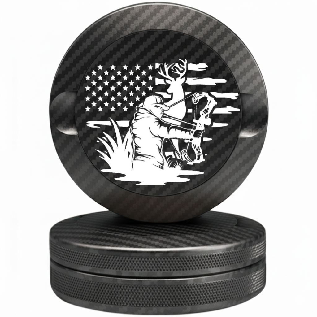 Black Carbon Fiber Hunter Pouch Tin - Lightweight Tactical Outdoors Snus Case Fits Zyn