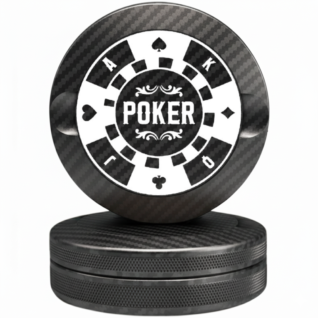 Black Carbon Fiber Poker Pouch Can - Tactical Forged Carbon Vegas Style Case Fits Zyn