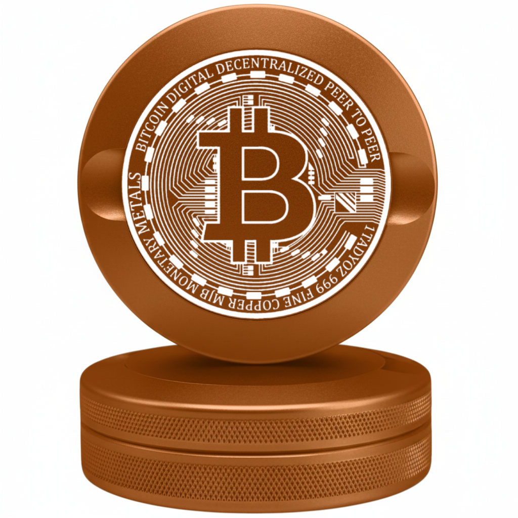 Bitcoin Edition Copper Metal Pouch Can for Crypto Investors - Premium CNC Aluminum Fits Zyn