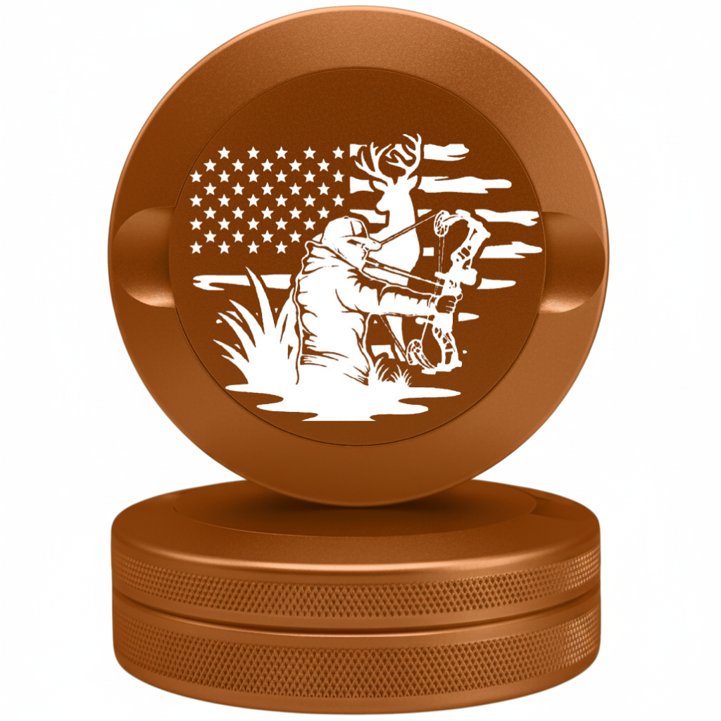 Tactical Copper Metal Pouch Tin with Hunter Outdoors Design - Rugged Snus Case Compatible with Zyn