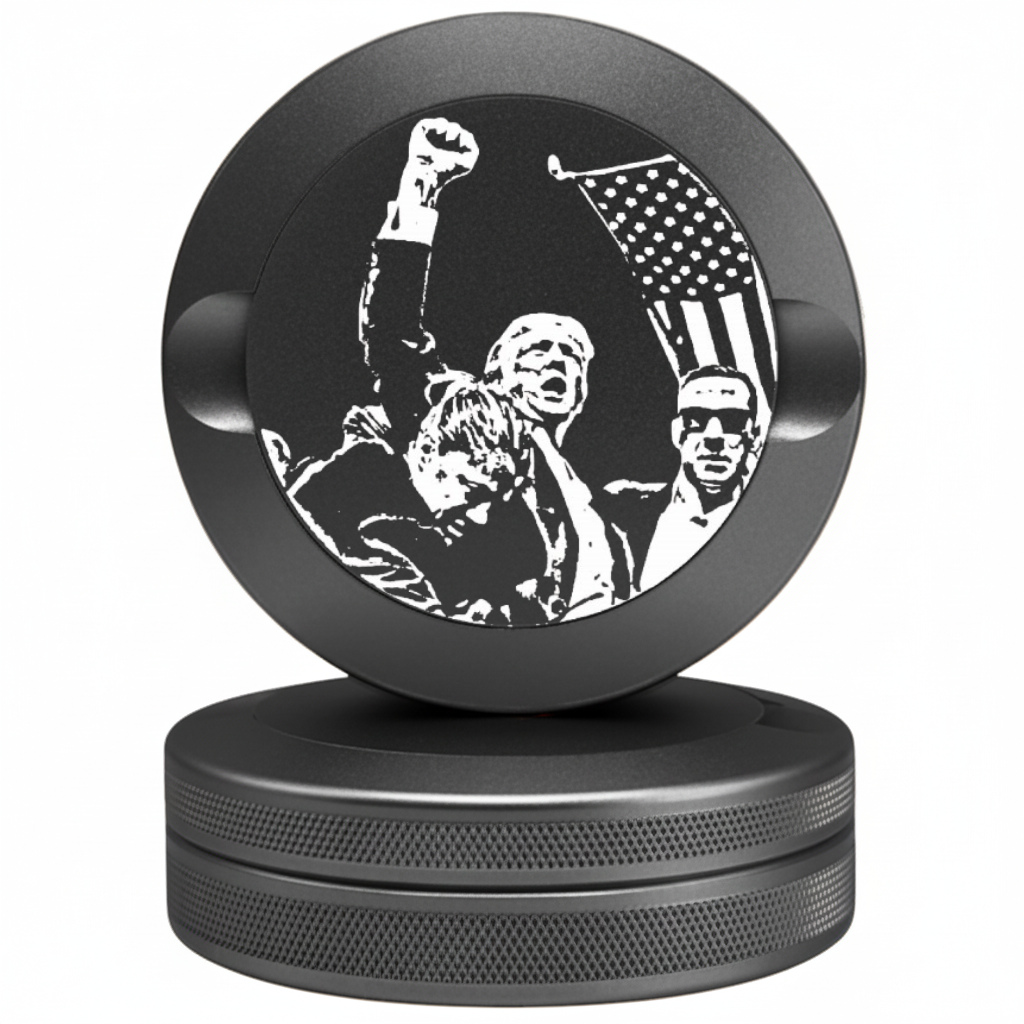Trump Collector's Series Grey Metal Pouch Can - Premium Laser Engraved Tin Fits Zyn