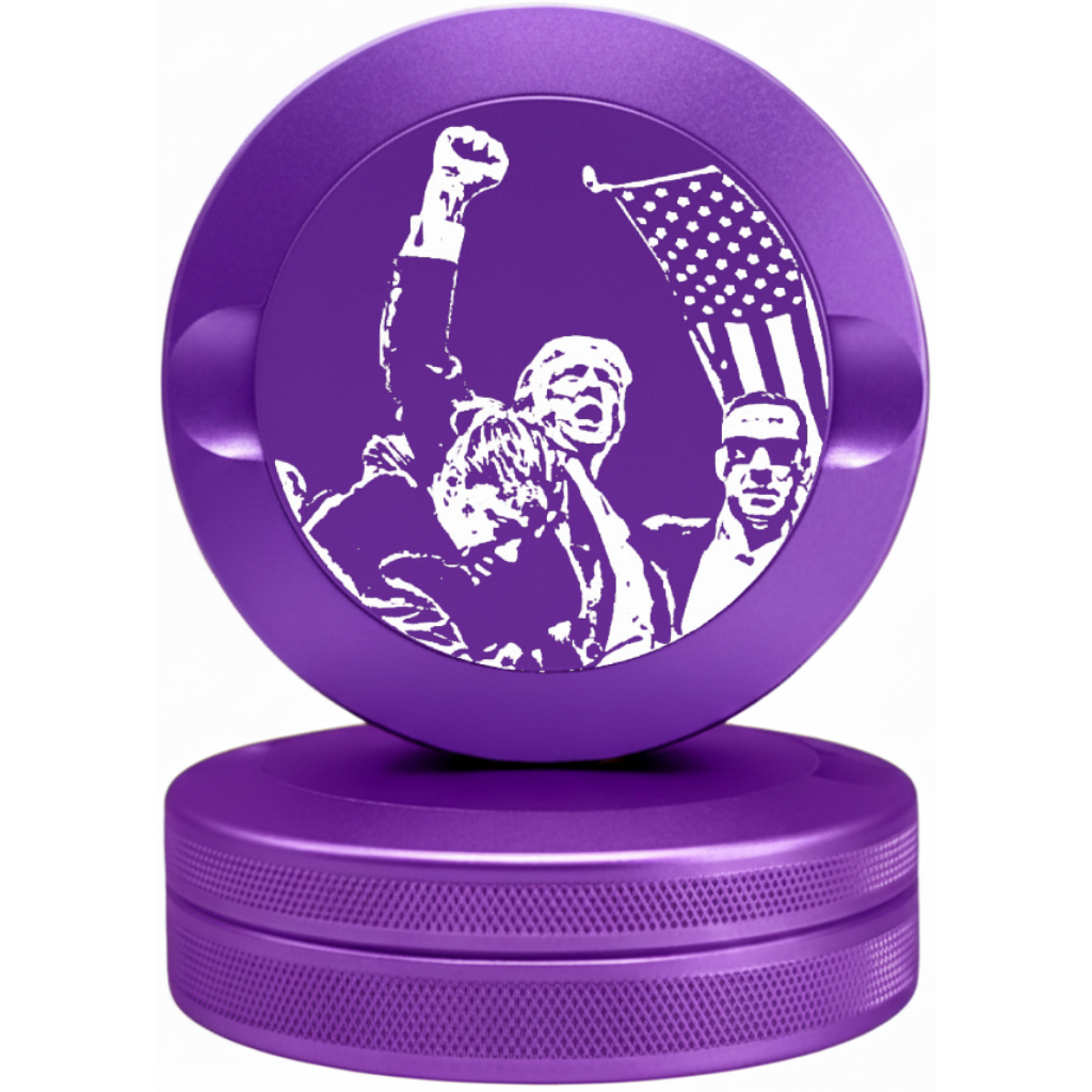 Trump Collector's Series Purple Metal Pouch Can - Premium Laser Engraved Tin Fits Zyn