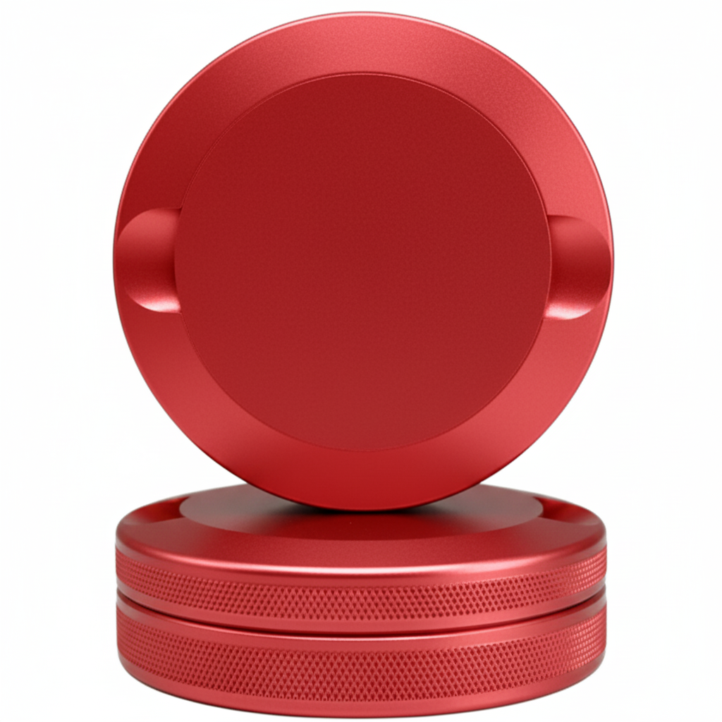 Minimalist Blank Red Metal Pouch Tin - Stealth Premium CNC Aluminum Case Fits Zyn