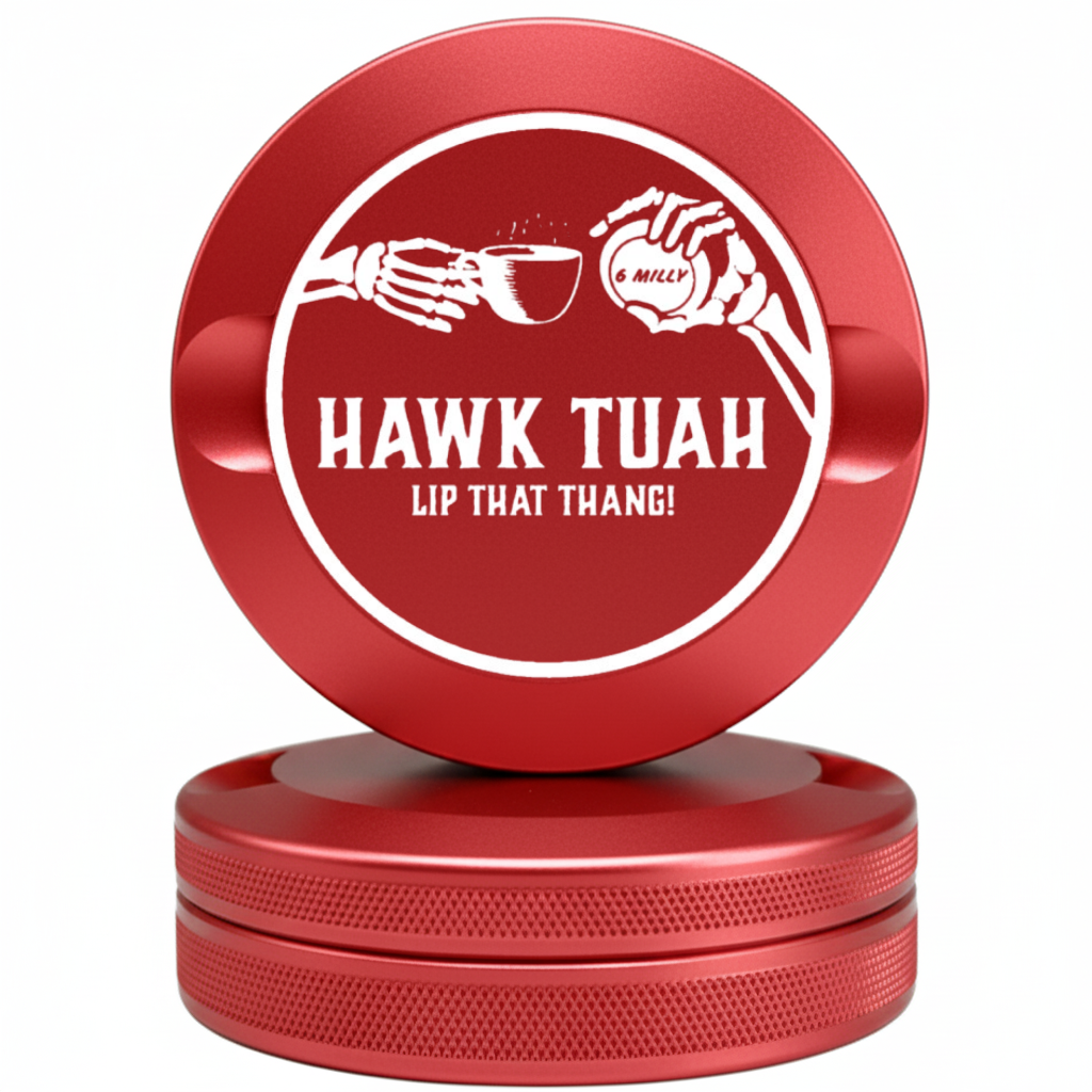 Coffee Enthusiast Red Metal Pouch Tin with Bean Design - Premium Snus Case Compatible with Zyn