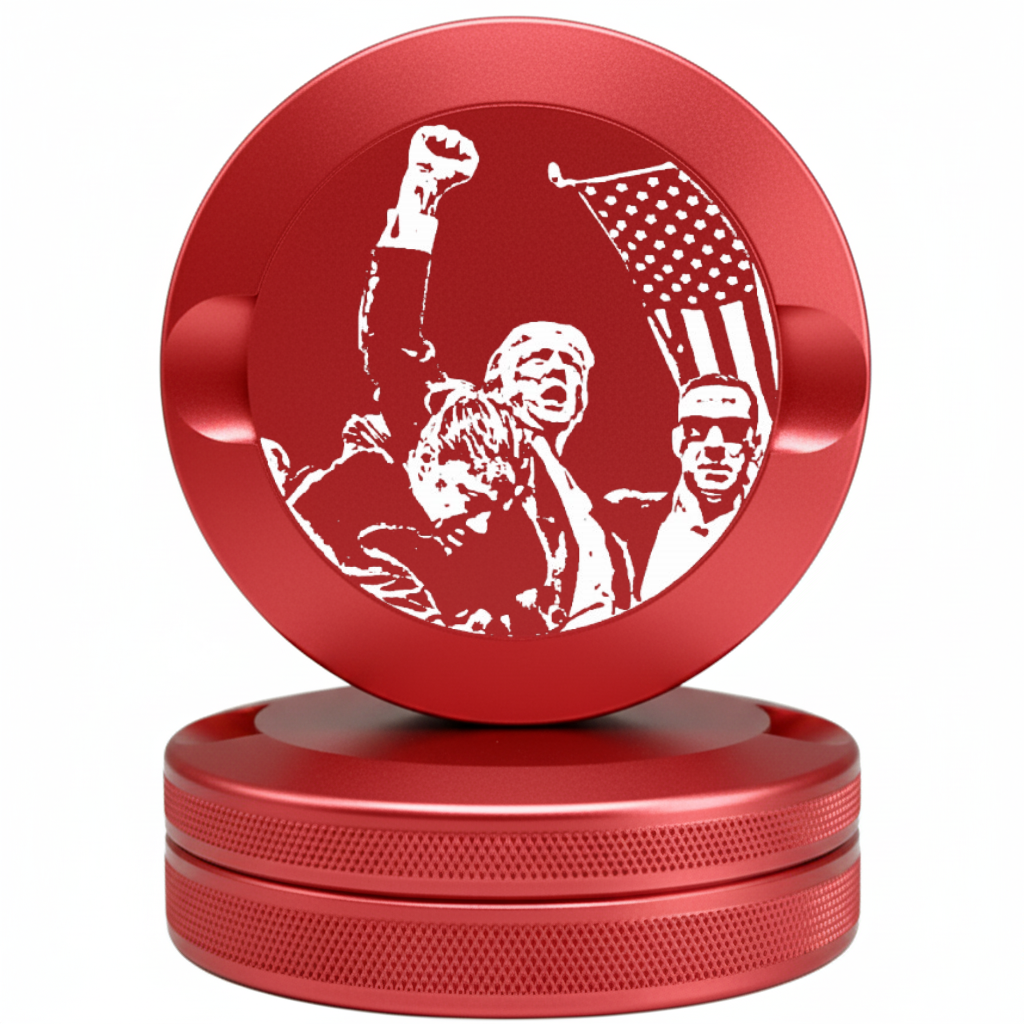 Trump Collector's Series Red Metal Pouch Can - Premium Laser Engraved Tin Fits Zyn